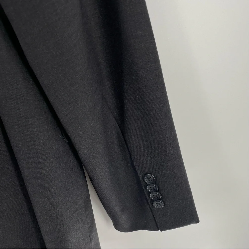 Blujacket Tanner Model Grey 100% Wool Fully Lined Pockets 42S Sport Coat Jacket